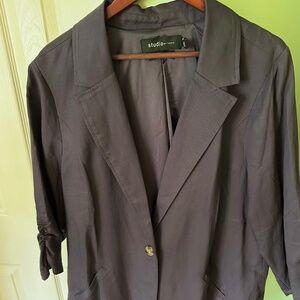 TORRID Studio Line Ruched Sleeve Blazer - Misty Violet - Size 2